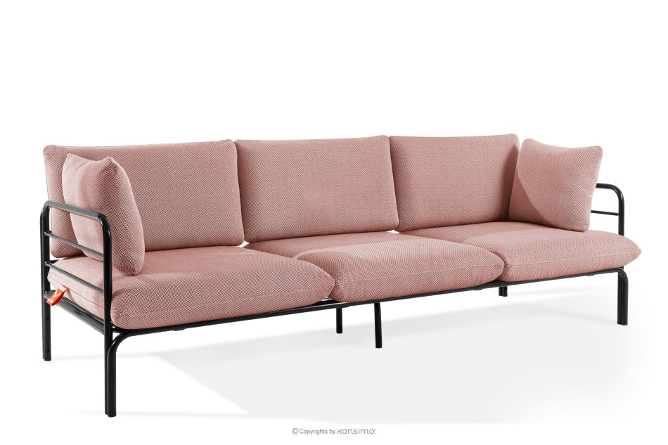 RAMBE Gartenmöbel-Set 2x Sessel, Dreisitzer-Sofa, Tisch anthrazit/rot/weiß anthrazit/rot/weiß - Foto 3