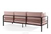 RAMBE Gartenmöbel-Set 2x Sessel, Dreisitzer-Sofa, Tisch anthrazit/rot/weiß anthrazit/rot/weiß - Foto 5