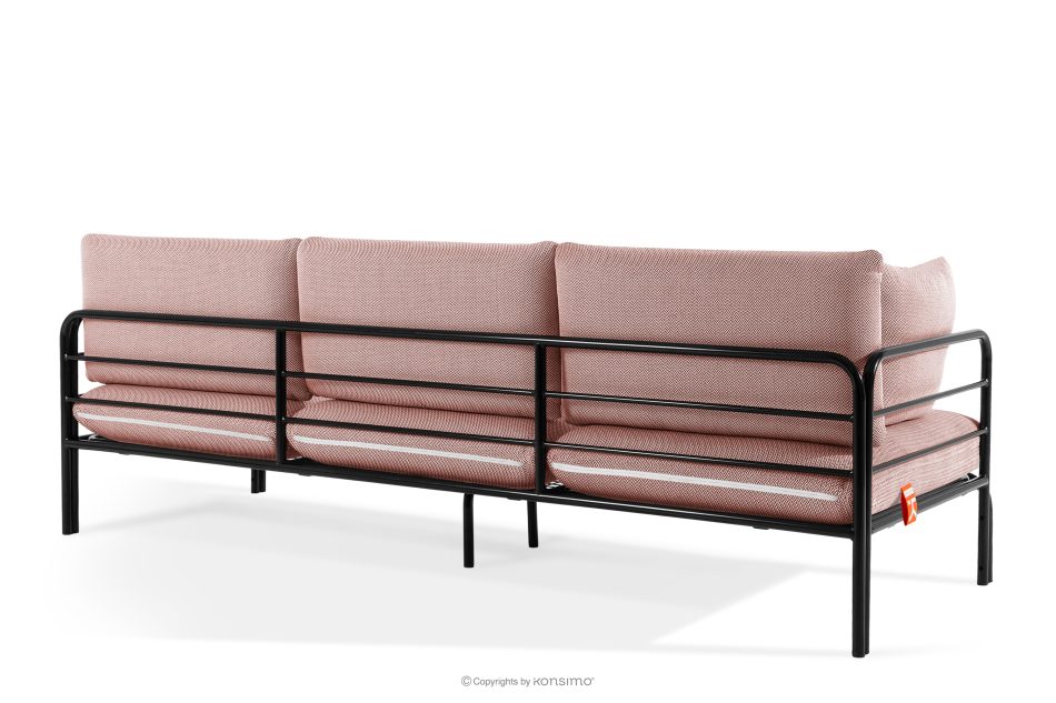 RAMBE Gartenmöbel-Set 2x Sessel, Dreisitzer-Sofa, Tisch anthrazit/rot/weiß anthrazit/rot/weiß - Foto 4