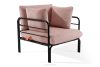 RAMBE Gartenmöbel-Set 2x Sessel, Dreisitzer-Sofa, Tisch anthrazit/rot/weiß anthrazit/rot/weiß - Foto 7