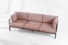 RAMBE Gartenmöbel-Set 2x Sessel, Dreisitzer-Sofa, Tisch anthrazit/rot/weiß anthrazit/rot/weiß - Foto 2