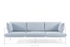 RAMBE Gartenmöbel-Set 2x Sessel, Dreisitzer-Sofa, Tisch weiß/hellblau/weiß weiß/hellblau/weiß - Foto 3