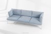 RAMBE Gartenmöbel-Set 2x Sessel, Dreisitzer-Sofa, Tisch weiß/hellblau/weiß weiß/hellblau/weiß - Foto 2