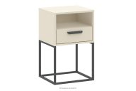 Kleiner Nachttisch mit Schublade cremefarben