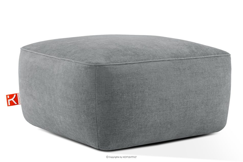 FUBBO Weicher Sitzhocker aus grauem Gewebestoff grau - Foto 2