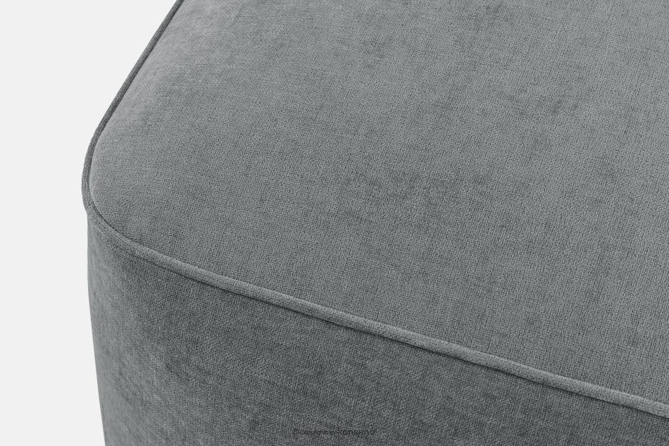 FUBBO Weicher Sitzhocker aus grauem Gewebestoff grau - Foto 3