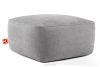 FUBBO Weicher Sitzhocker aus hellgrauem Gewebestoff hellgrau - Foto 3