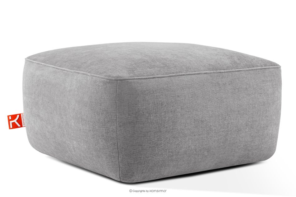 FUBBO Weicher Sitzhocker aus hellgrauem Gewebestoff hellgrau - Foto 2