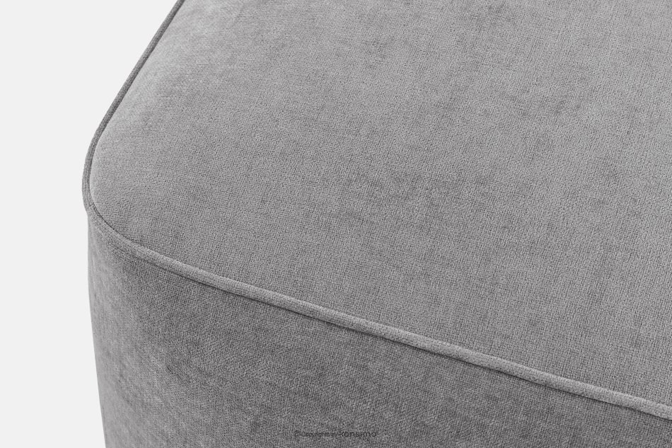FUBBO Weicher Sitzhocker aus hellgrauem Gewebestoff hellgrau - Foto 3