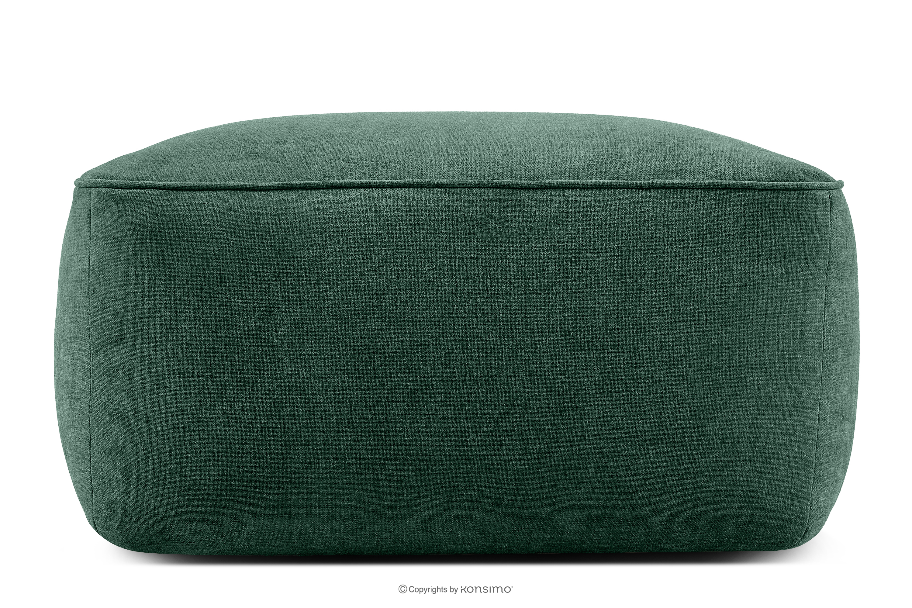 Weicher Sitzhocker aus Gewebestoff in Dunkelgrün