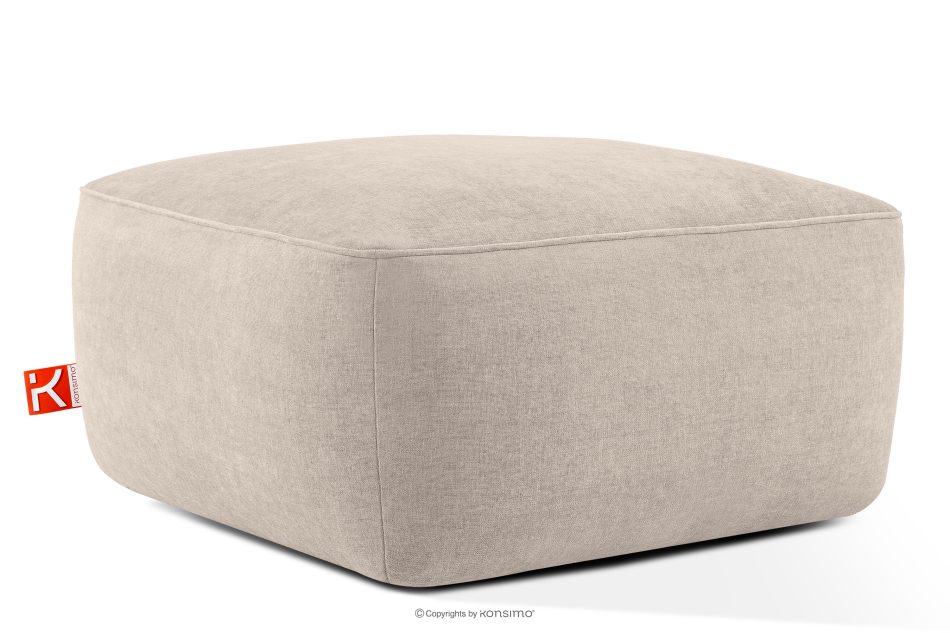 FUBBO Weicher Sitzhocker aus Gewebestoff in Creme cremefarben - Foto 2