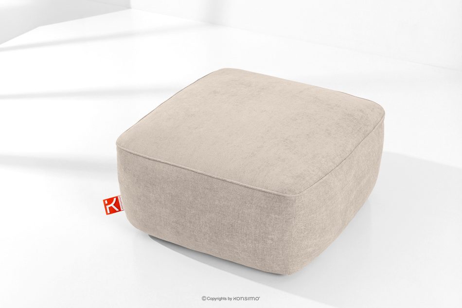 FUBBO Weicher Sitzhocker aus Gewebestoff in Creme cremefarben - Foto 1