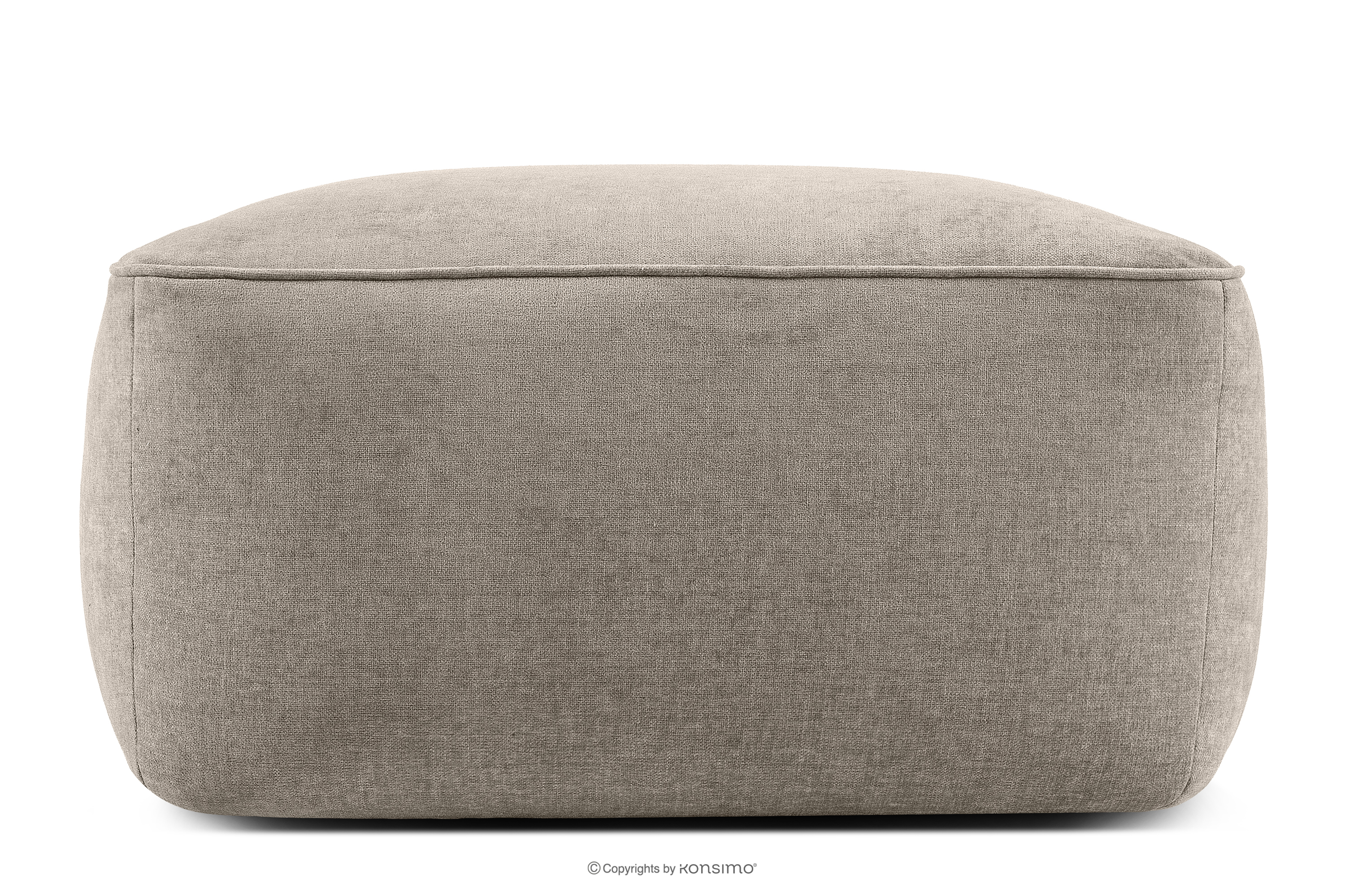 Weicher Sitzhocker aus Gewebestoff in Beige