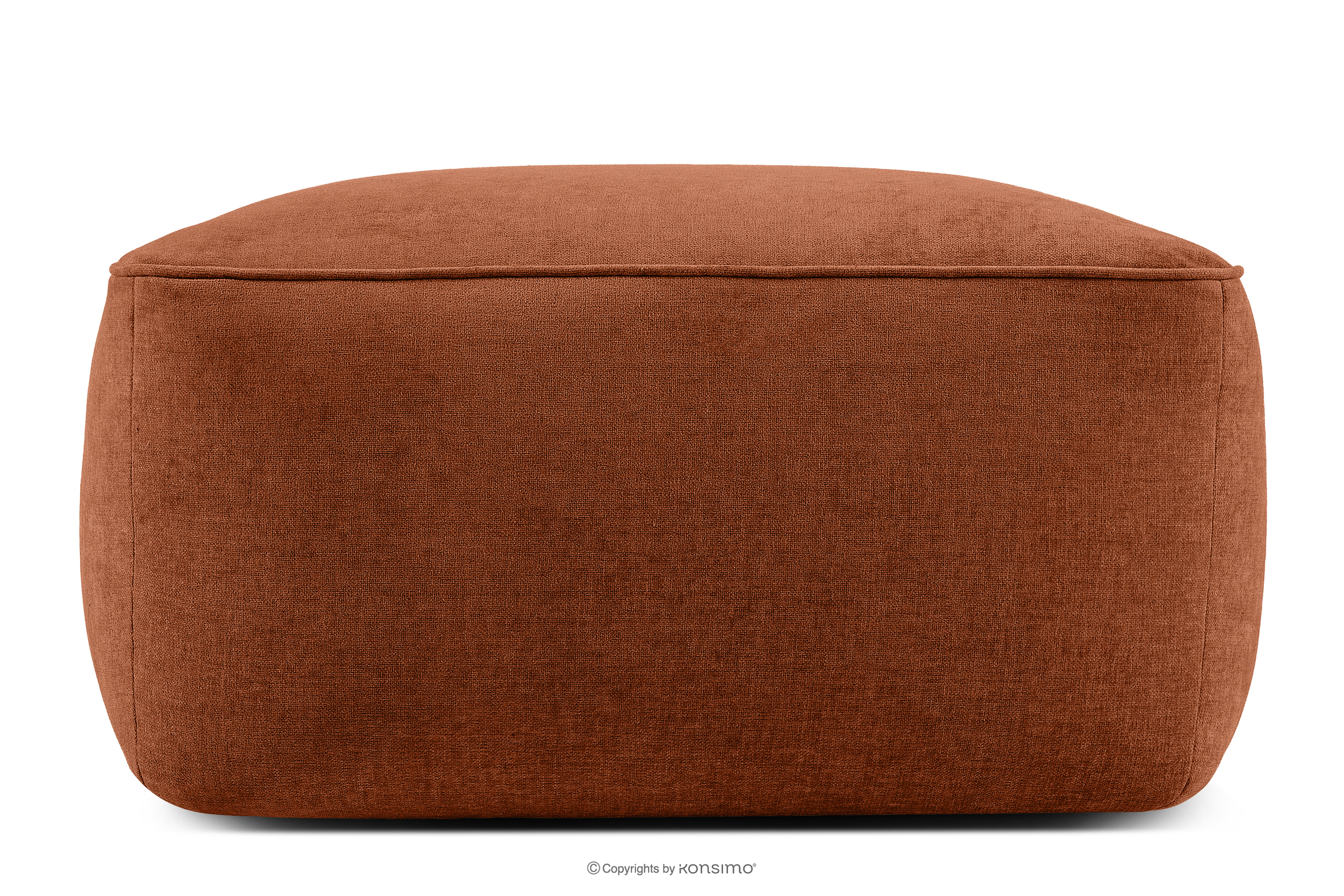 Weicher Sitzhocker aus Gewebestoff in Rot