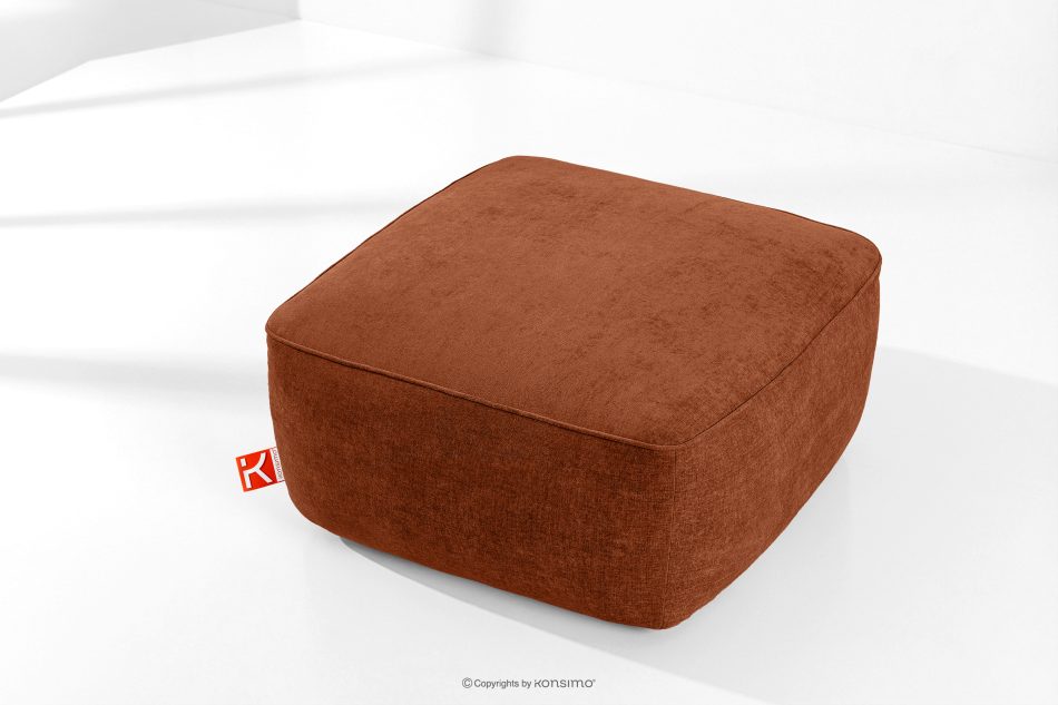 FUBBO Weicher Sitzhocker aus Gewebestoff in Rot rotbraun - Foto 1