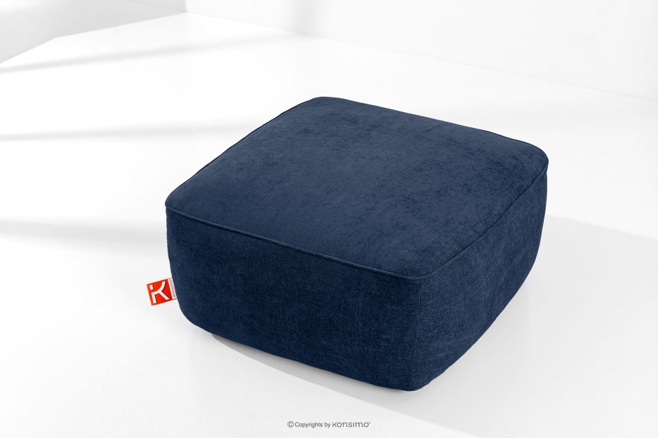 FUBBO Weicher Sitzhocker aus dunkelblauem Gewebestoff marineblau - Foto 1