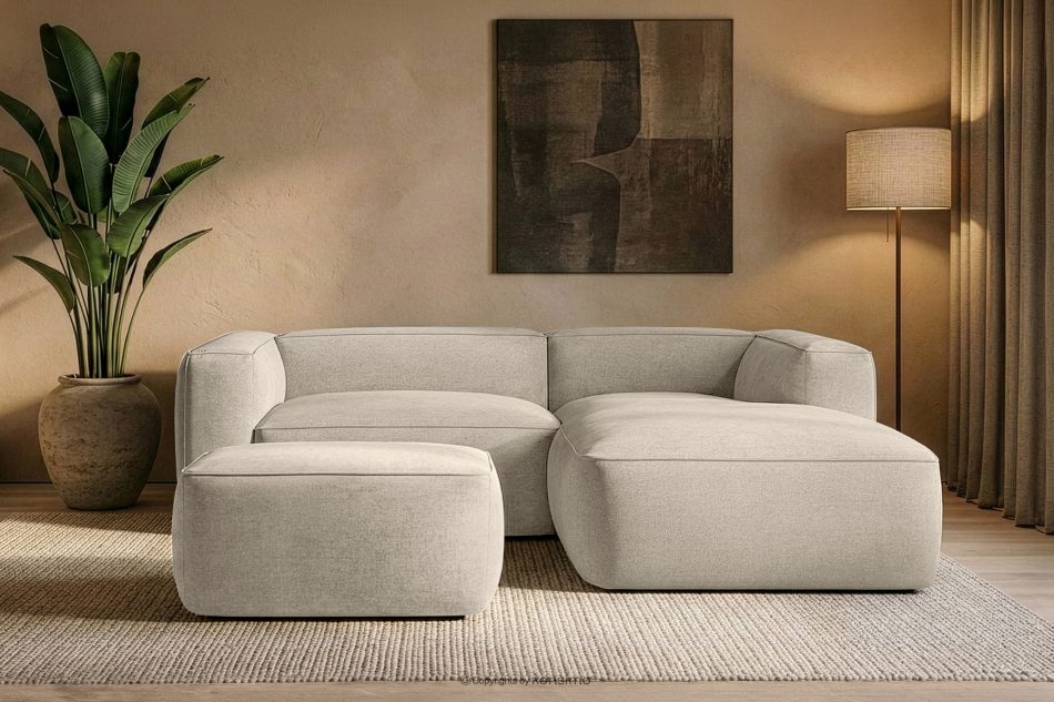 FUBBO Weicher Sitzhocker aus Gewebestoff in Ecru ecru - Foto 5