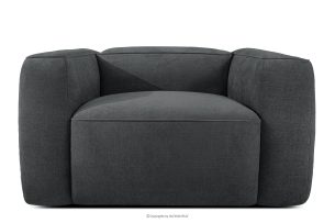 FUBBO, https://konsimo.de/kollektion/fubbo/ Weicher Sessel aus anthrazitfarbenem Gewebestoff anthrazit - Foto