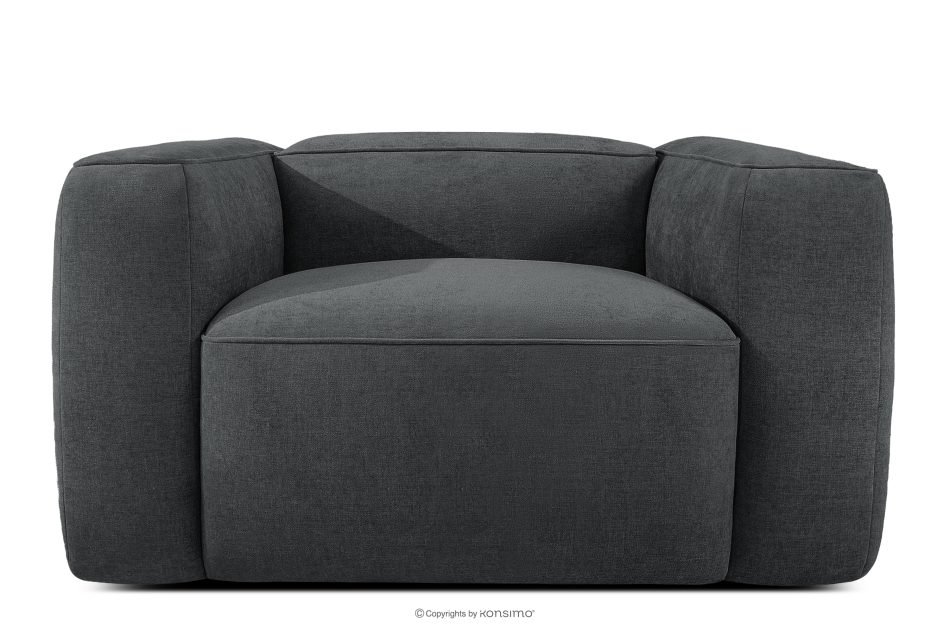 FUBBO Weicher Sessel aus anthrazitfarbenem Gewebestoff anthrazit - Foto 0