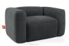 FUBBO Weicher Sessel aus anthrazitfarbenem Gewebestoff anthrazit - Foto 3