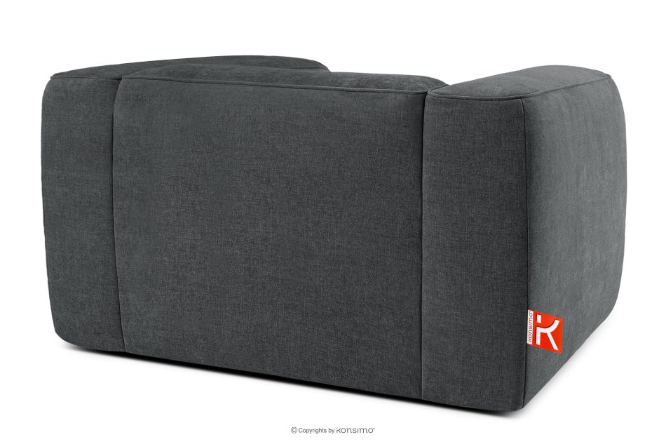 FUBBO Weicher Sessel aus anthrazitfarbenem Gewebestoff anthrazit - Foto 3