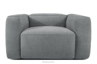 Weicher Sessel aus grauem Gewebestoff