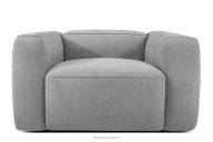 Weicher Sessel aus hellgrauem Gewebestoff