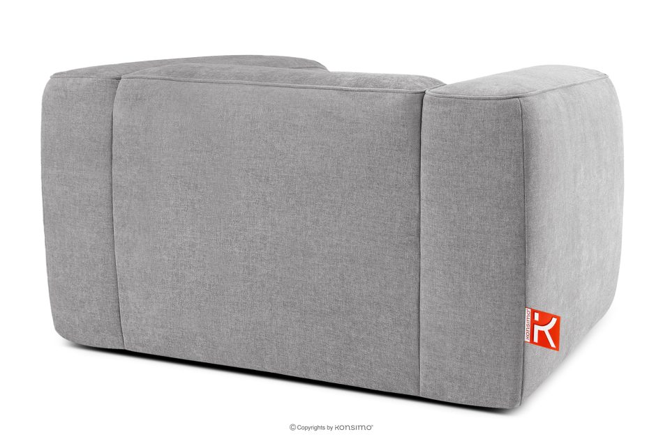 FUBBO Weicher Sessel aus hellgrauem Gewebestoff hellgrau - Foto 3