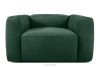 Weicher Sessel aus dunkelgrünem Gewebestoff