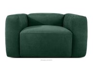 Weicher Sessel aus dunkelgrünem Gewebestoff