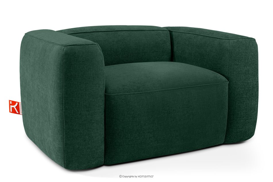 FUBBO Weicher Sessel aus dunkelgrünem Gewebestoff dunkelgrün - Foto 2