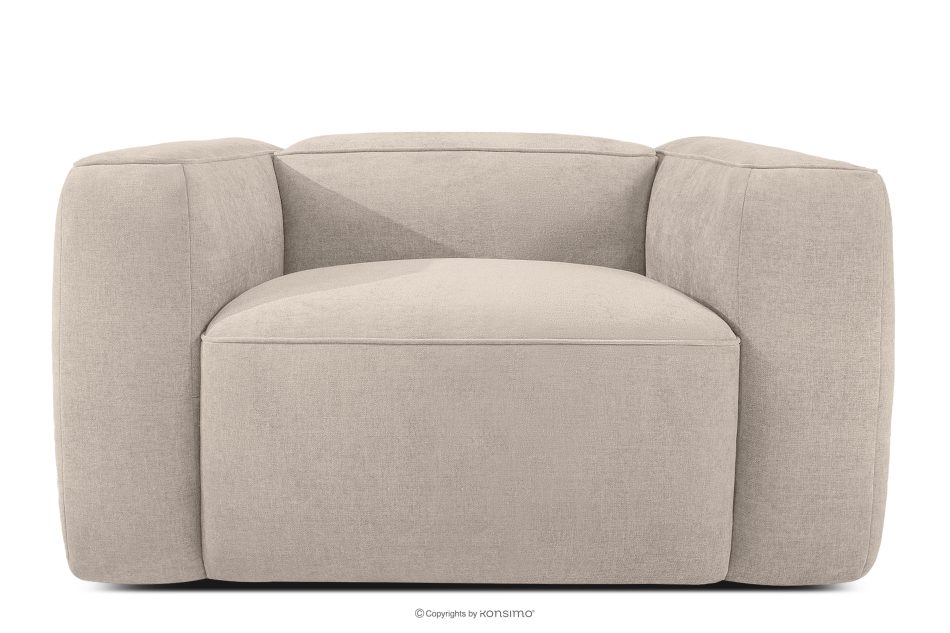 FUBBO Weicher Sessel aus cremefarbenem Gewebestoff cremefarben - Foto 0