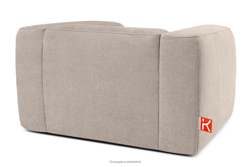 FUBBO Weicher Sessel aus cremefarbenem Gewebestoff cremefarben - Foto 3