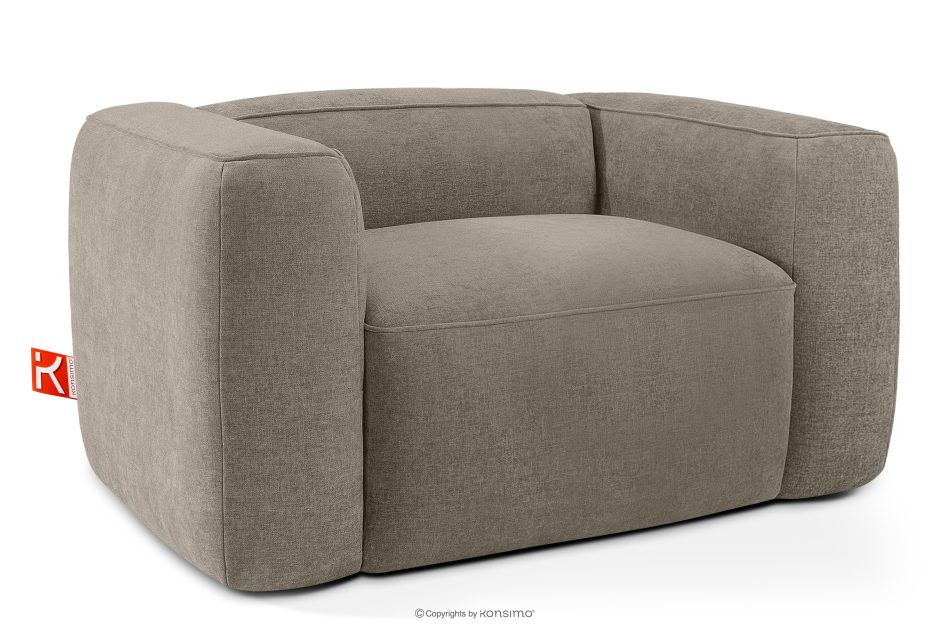 FUBBO Weicher Sessel aus beigem Gewebestoff beige - Foto 2