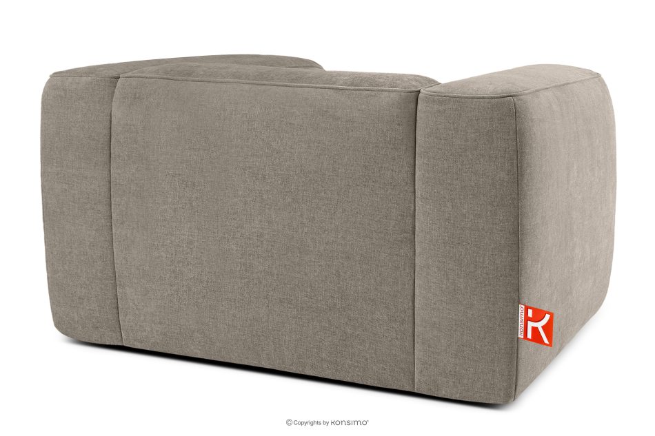 FUBBO Weicher Sessel aus beigem Gewebestoff beige - Foto 3