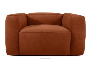 FUBBO, https://konsimo.de/kollektion/fubbo/ Weicher Sessel aus rotem Gewebestoff rotbraun - Foto