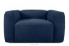 Weicher Sessel aus dunkelblauem Gewebestoff