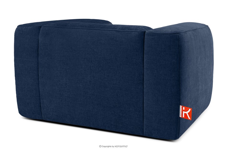 FUBBO Weicher Sessel aus dunkelblauem Gewebestoff marineblau - Foto 3