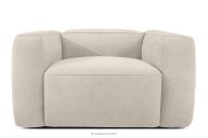 Weicher Sessel aus ecrufarbenem Gewebestoff