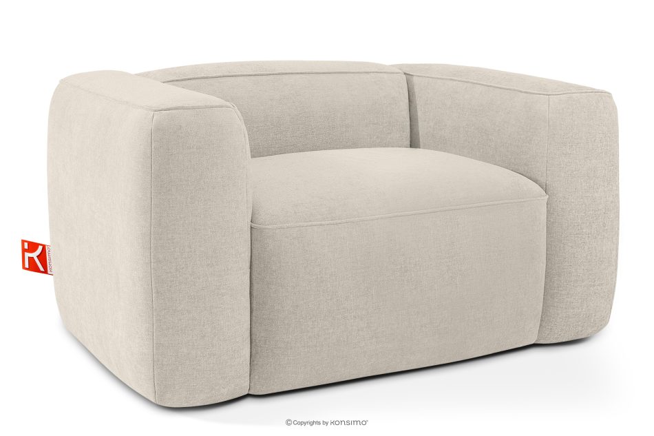 FUBBO Weicher Sessel aus ecrufarbenem Gewebestoff ecru - Foto 2