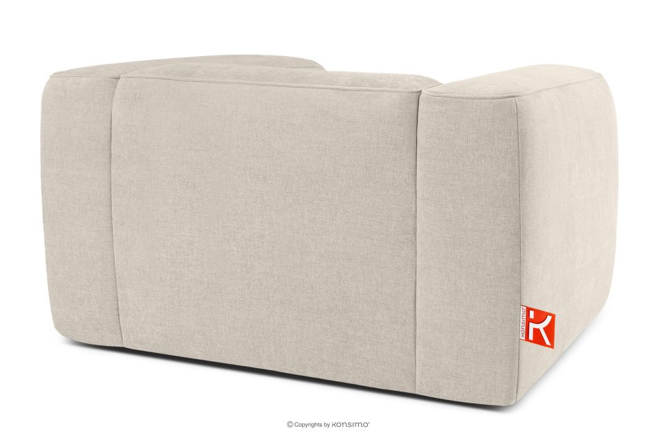 FUBBO Weicher Sessel aus ecrufarbenem Gewebestoff ecru - Foto 3