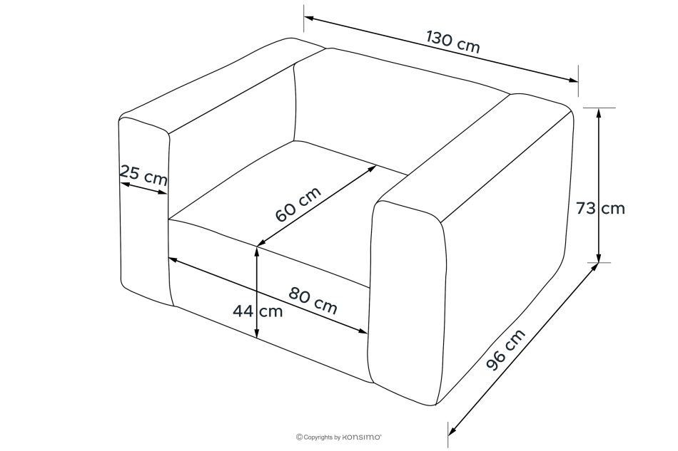FUBBO Weicher Sessel aus hellgrauem Gewebestoff hellgrau - Foto 9