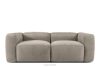 Weiches Zweisitzer-Sofa aus einem Gewebestoff in Beige