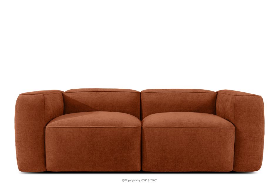 FUBBO Weiches Zweisitzer-Sofa aus rotem Gewebestoff rotbraun - Foto 0