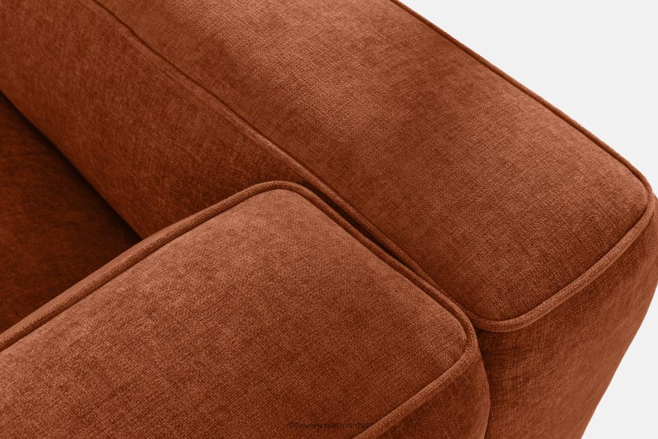 FUBBO Weiches Zweisitzer-Sofa aus rotem Gewebestoff rotbraun - Foto 6