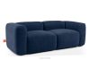 FUBBO Weiches Zweisitzer-Sofa aus dunkelblauem Gewebestoff marineblau - Foto 3