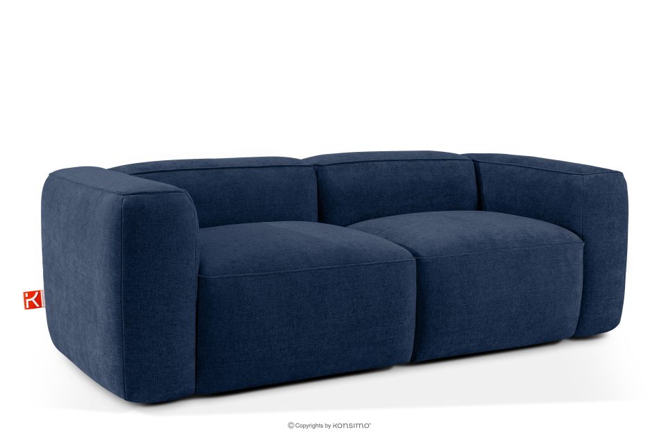 FUBBO Weiches Zweisitzer-Sofa aus dunkelblauem Gewebestoff marineblau - Foto 2