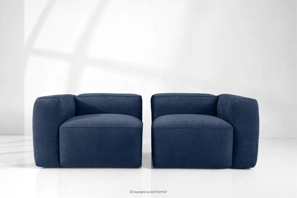 FUBBO Weiches Zweisitzer-Sofa aus dunkelblauem Gewebestoff marineblau - Foto 10