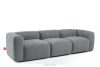FUBBO Weiches Dreisitzer-Sofa aus Gewebestoff in Grau grau - Foto 3