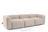 FUBBO Weiches Dreisitzer-Sofa aus einem Gewebestoff in Creme cremefarben - Foto 3